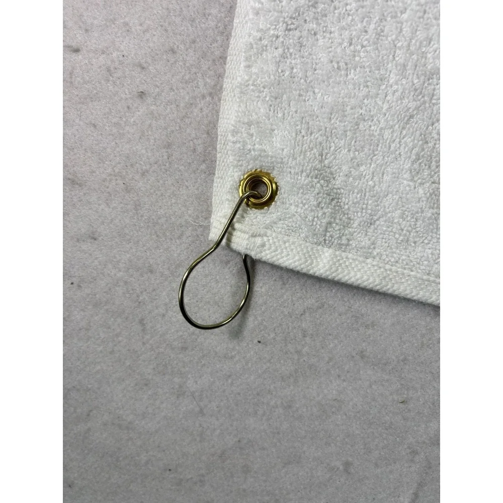 Golf‎ Towel PGM At NMSU Cotton Carabiner Grommet White & Green 16x24